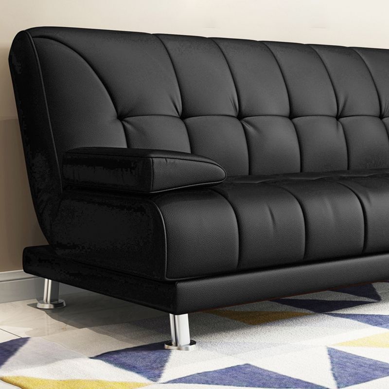 Faux Leather Pillow Top Arm Loveseat with Foldable and Wear-resisting for Living Room Clearhalo 'furn' 'furn_sofas' 'Furniture' 'furniture_sofas' 'kitchen' 'kitchen_sofas' 'Living Room Furniture' 'Sofa' 'sofas' 1200x1200_121f46c8-1104-461c-a748-0fd508ba329d