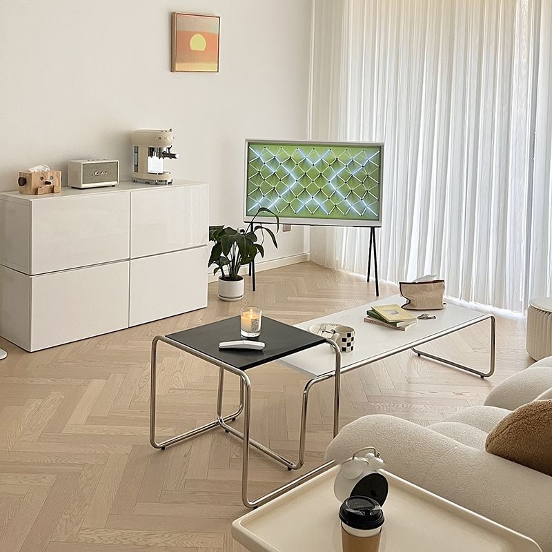 Scandinavian Sled Coffee Table Set Wooden Coffee Table Set for Living Room