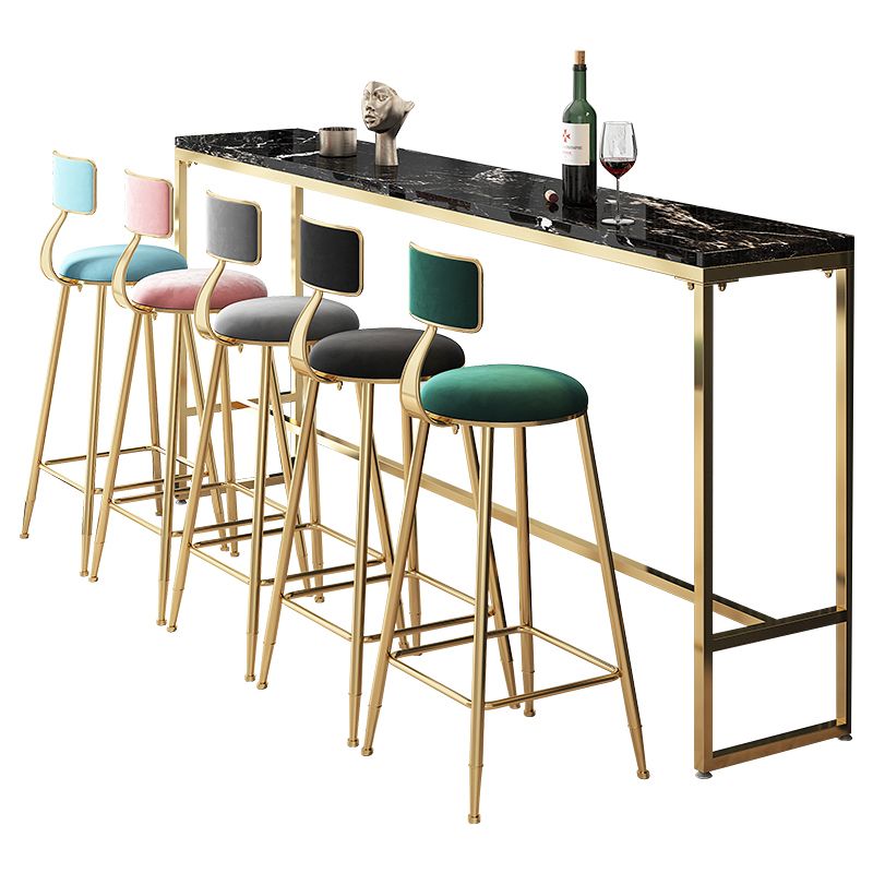 Marble Rectangle Counter Height Dining Table Indoor Footrest Pub Height Dining Table Clearhalo 'Bar Furniture' 'Bar Tables' 'bar_tables' 'furn' 'furn_bar_tables' 'Furniture' 'furniture_bar_tables' 'Kitchen & Dining Furniture' 1200x1200_122050cc-bd1d-4065-b403-b28a8639cdc4