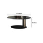 Mid-Century Modern Round Coffee Table Metal Cocktail Table in Distressed Finish Clearhalo 'Coffee & Accent Tables' 'Coffee Tables' 'coffee_tables' 'furn' 'furn_coffee_tables' 'Furniture' 'Living Room Furniture' 1200x1200_1221f205-aa1e-487f-b2a4-744014b0bb74