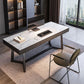 Home Industrial Rectangular Writing Desk Office Desk con patas de metal