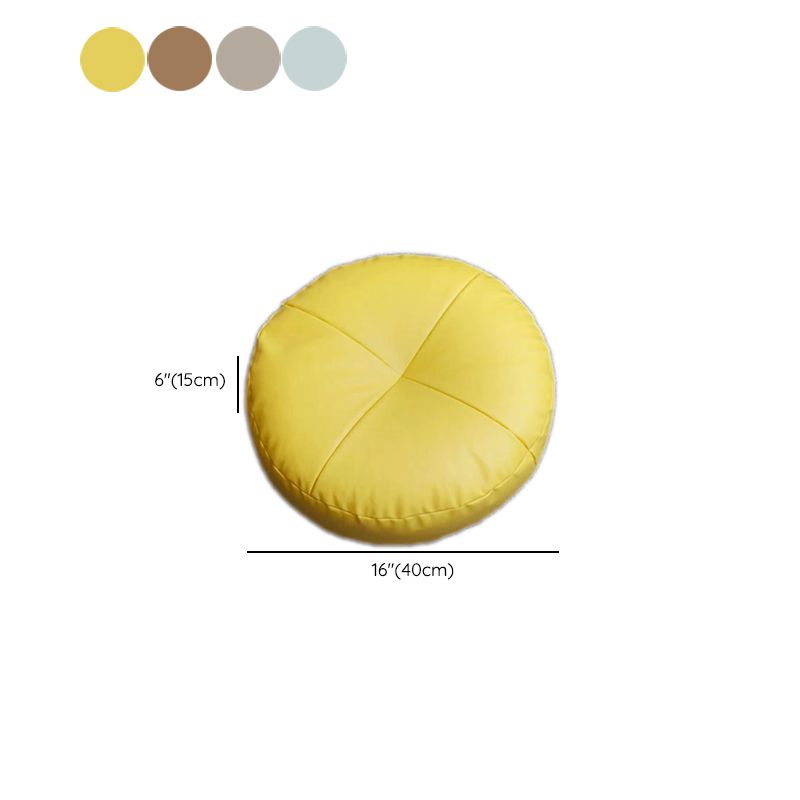 Modern Pouf Ottoman Leather Upholstered Solid Color Round Ottoman Clearhalo 'furn' 'furn_ottomans_poufs' 'Furniture' 'Living Room Furniture' 'Ottomans & Poufs' 'ottomans_poufs' 1200x1200_1223c585-c832-4a21-a37a-78e67572cc9d