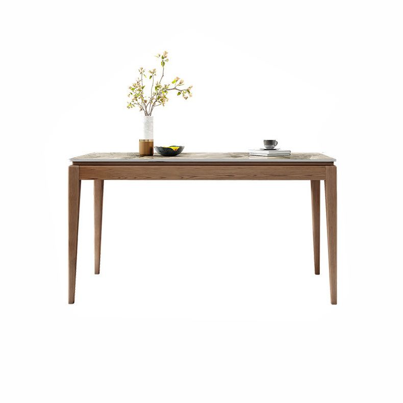 Rectangle Stone Top Dining Table Mid-Century Dining Table for Dining Room Clearhalo 'Dining Tables & Seating' 'Dining Tables' 'dining_table' 'furn' 'furn_dining_table' 'Furniture' 'Kitchen & Dining Furniture' 1200x1200_12240395-6063-41ab-b6c2-d2da3e6a95d9