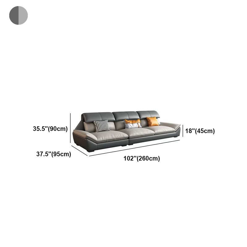 Scandinavian Faux Leather Sofa/Sectionals for Living Room 37.4" High