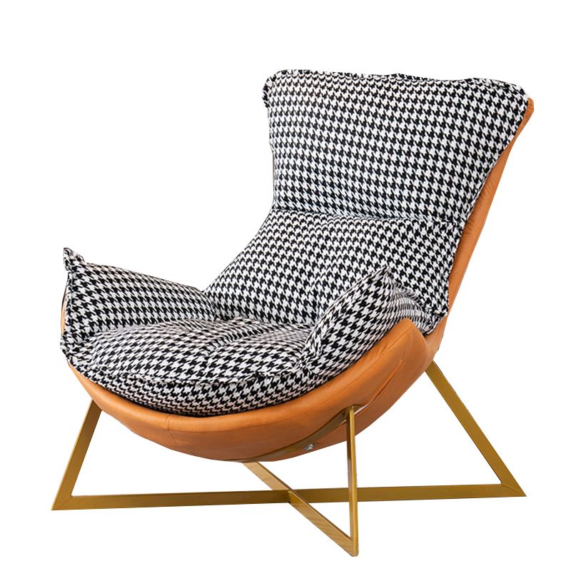 Glam Cross Side Chair Armless Gold Base Side Chair for Living Room Clearhalo 'Accent Chairs' 'accent_chairs' 'Chairs & Seating' 'furn' 'furn_accent_chairs' 'Furniture' 'Living Room Furniture' 1200x1200_1226bf16-a62e-4054-bf4e-f44c9751f26b