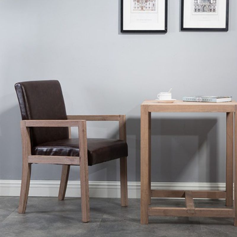 Contemporary Home Arm Chair Parsons Back Upholstered Wood Dining Room Chair Clearhalo ' kitchen&dining_furn' 'Dining Chairs' 'Dining Tables & Seating' 'dining_chair' 'furn' 'furn_dining_chair' 'Furniture' 'furniture_dining_chair' 'Kitchen & Dining Furniture' 'kitchen' 1200x1200_122840d2-83bb-495a-b641-eee899671cad