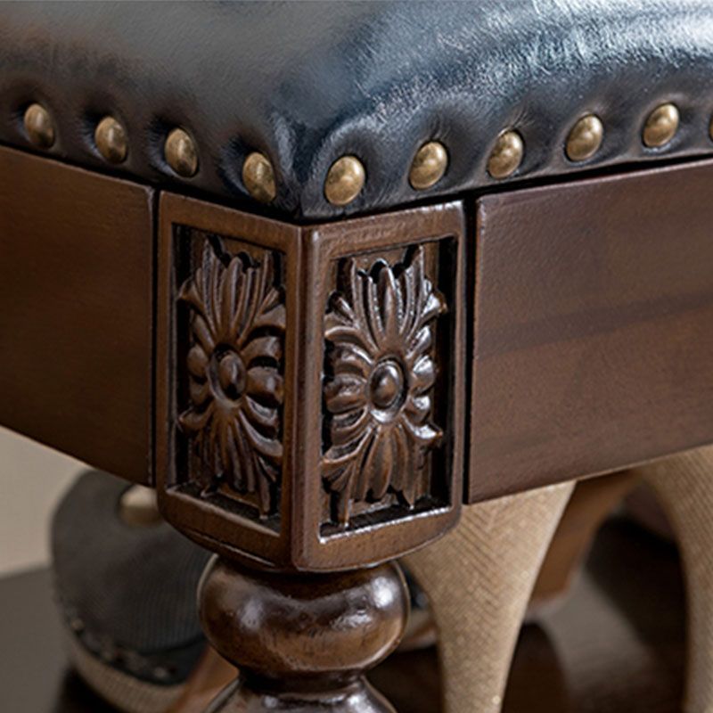 13.65-inch W Traditional Entryway Bench Solid Wood Bench with Upholstered Clearhalo 'Benches' 'Chairs & Seating' 'furn' 'furn_benches' 'Furniture' 'Living Room Furniture' 1200x1200_12297804-9da9-497a-ae53-dcd273293a78