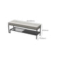 Modern Entryway Bench Cushioned Metal Rectangle Seating Bench