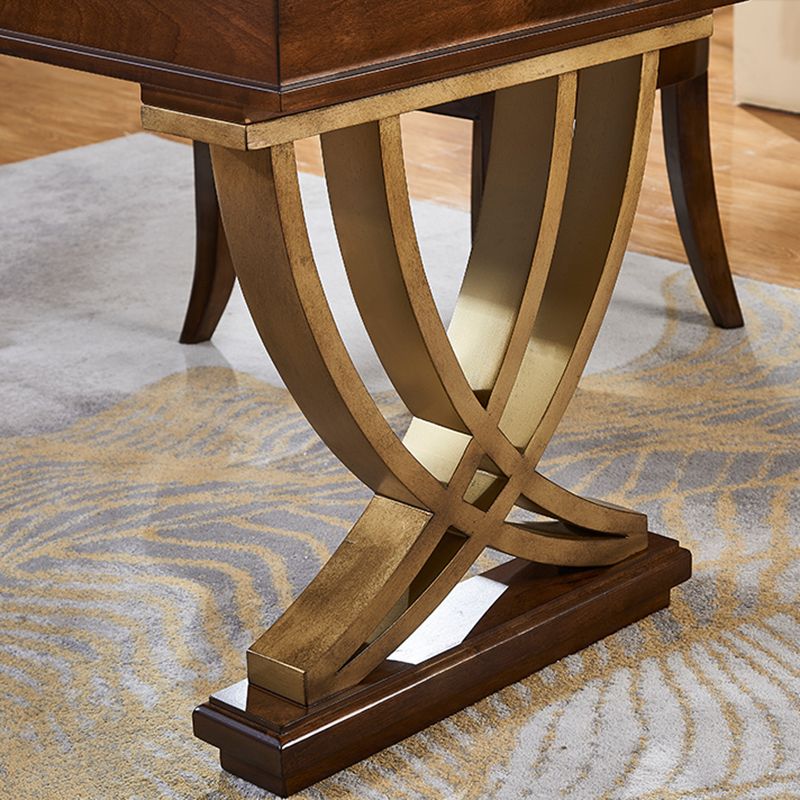 Glam Natural Rectangular Writing Desk Home Office Desk with Metal Legs Clearhalo 'furn' 'furn_office_desk' 'Furniture' 'Office Desks' 'Office Furniture' 'office_desk' 1200x1200_122c4c31-47a3-4cb3-aea1-e486a39078ca