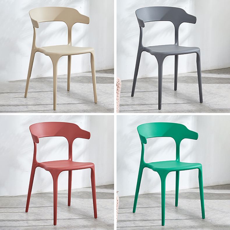 Modern Plastic Open Back Dining Side Chair 30"H Dining Chair for Restaurant Bedroom Clearhalo ' kitchen&dining_furn' 'Dining Chairs' 'Dining Tables & Seating' 'dining_chair' 'furn' 'furn_dining_chair' 'Furniture' 'furniture_dining_chair' 'Kitchen & Dining Furniture' 'kitchen' 1200x1200_1230169b-8cc1-4094-8770-2b4734a19c52