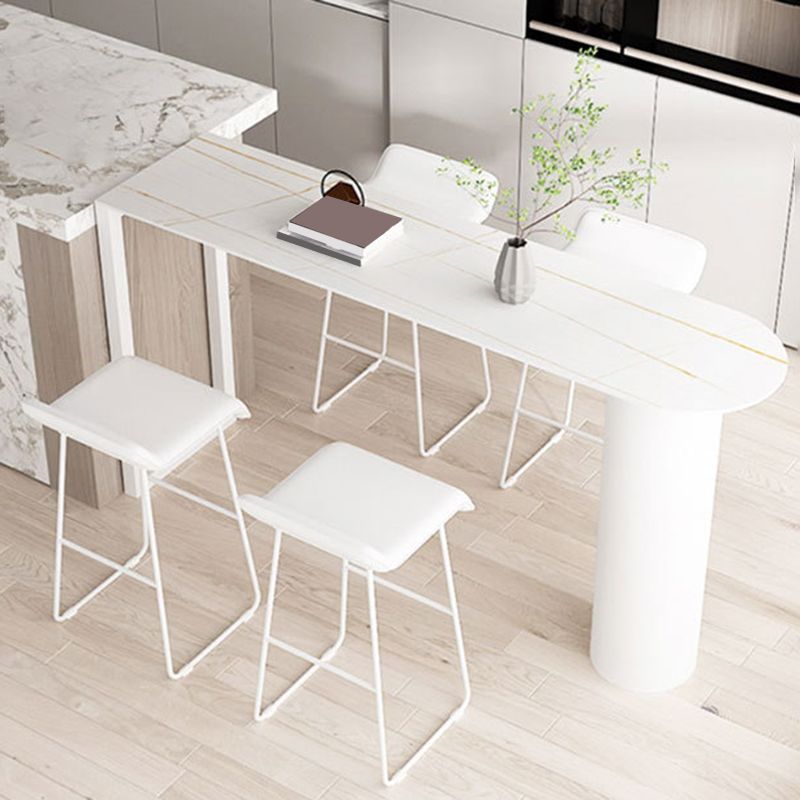Glam Pub Height Dining Table Stone Top Pub Table for Patio Use Clearhalo 'Bar Furniture' 'Bar Tables' 'bar_tables' 'furn' 'furn_bar_tables' 'Furniture' 'Kitchen & Dining Furniture' 1200x1200_1230ab0e-fc72-4ab7-b68a-063f7e01a9ff
