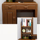 Make-up Vanity Standing Solid Wood Double Drawers Mirror Traditional Bedroom Clearhalo 'Bedroom Furniture' 'furn' 'furn_makeup_vanities' 'Furniture' 'Makeup Vanities' 'makeup_vanities' 1200x1200_1230ed3d-8f1f-4b16-8884-c3a59a2fd661