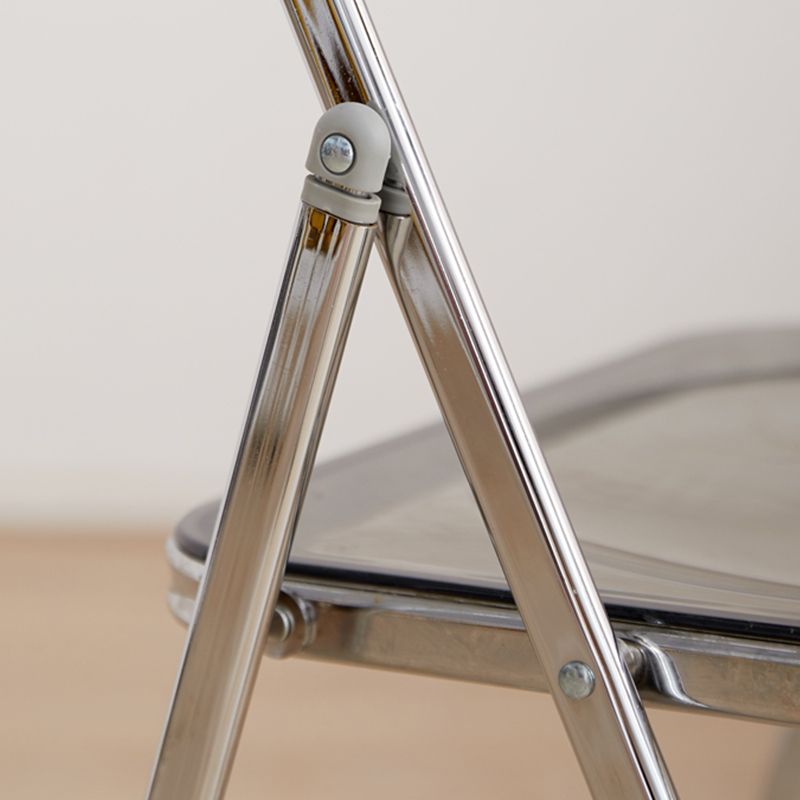 Style moderne pliant ouvrir des chaises de salle à manger sans bras en métal (ensemble de 4/8)