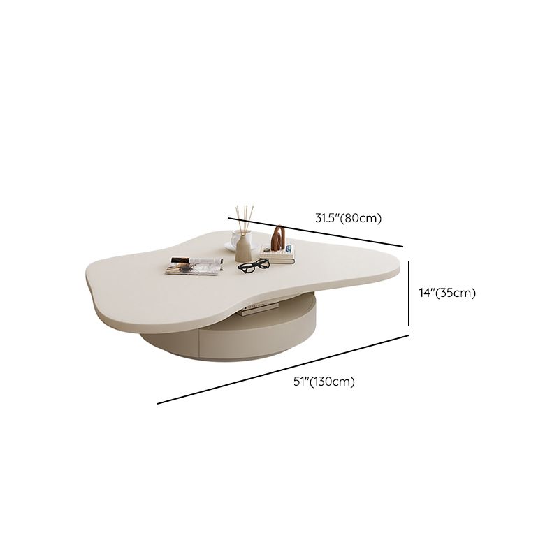 13"H Contemporary Coffee Table White Coffee Cocktail Table with Drawer Clearhalo 'Coffee & Accent Tables' 'Coffee Tables' 'coffee_tables' 'furn' 'furn_coffee_tables' 'Furniture' 'Living Room Furniture' 1200x1200_12363361-4ced-4a2e-a961-97c5f88667ba