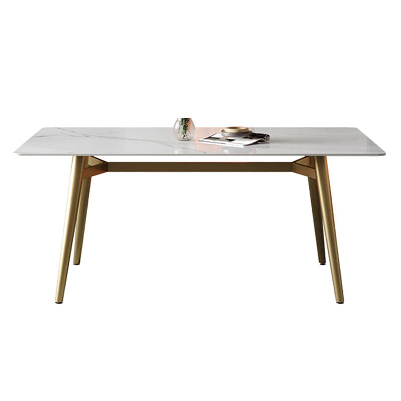 Metal Contemporary Rectangular Dining Table Sintered Stone Dining Table with Trestle Base Clearhalo ' dining_table' 'Dining Tables & Seating' 'Dining Tables' 'furn' 'furn_dining_table' 'Furniture' 'furniture_dining_table' 'Kitchen & Dining Furniture' 'kitchen&dining_furn' 'kitchen' 'kitchen_dining_table' 1200x1200_123b187f-f857-4155-8781-59c3c6997dc3