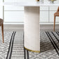Ensemble de table ovale en pierre frittée de style Glam nordique, ensemble de 1/4/5/7 pièces