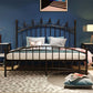 47.24-In High Wire-Grid Open-Frame Bed Luxurious Iron Bed Frame with Headboard Clearhalo 'Bedroom Furniture' 'Beds' 'furn' 'furn_beds' 'Furniture' 1200x1200_123f640e-7690-4638-8958-1a61568bff2a