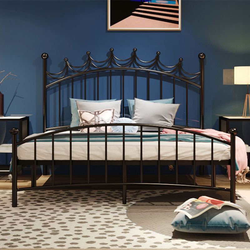47.24-In High Wire-Grid Open-Frame Bed Luxurious Iron Bed Frame with Headboard Clearhalo 'Bedroom Furniture' 'Beds' 'furn' 'furn_beds' 'Furniture' 1200x1200_123f640e-7690-4638-8958-1a61568bff2a