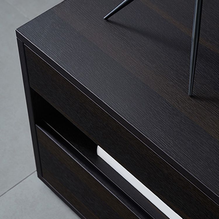 Moderne massive Holz Nacht Tabelle 2 Schubladen Aufbewahrungsbett Nachttisch