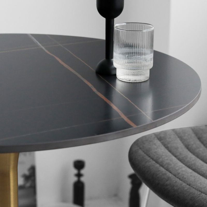Contemporary Round Bar Height Table Metal Pedestal Bar Table for Cafe and Breakroom Clearhalo 'Bar Furniture' 'Bar Tables' 'bar_tables' 'furn' 'furn_bar_tables' 'Furniture' 'Kitchen & Dining Furniture' 1200x1200_124005dd-7384-441e-8881-3b2cad154134