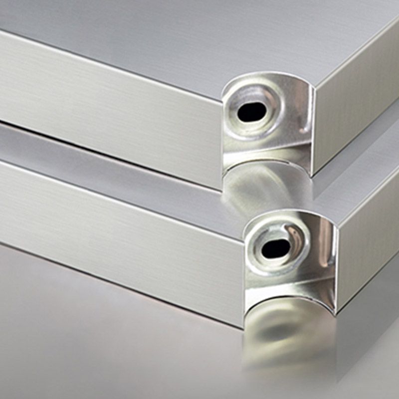 Mesa de preparación de acero inoxidable Carreto de cocina Carreting en plata