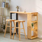 Solid Wood Bar Dining Table Industrial Bar Table with Sled Base Clearhalo 'Bar Furniture' 'Bar Tables' 'bar_tables' 'Furniture' 'furniture_bar_tables' 'Kitchen & Dining Furniture' 1200x1200_1242dfbd-8349-48e4-b705-a1a0bdbee2a4