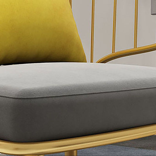 Scandinavian Style Windsor Back Chair Armless Upholstered Side Chair