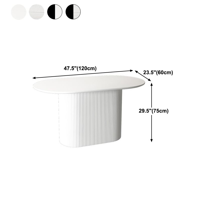 Solid Wood Base Contemporary Oval Dining Table Pedestal Table for Dining Room Clearhalo ' dining_table' 'Dining Tables & Seating' 'Dining Tables' 'furn' 'furn_dining_table' 'Furniture' 'furniture_dining_table' 'Kitchen & Dining Furniture' 'kitchen&dining_furn' 'kitchen' 'kitchen_dining_table' 1200x1200_1245abe5-6692-4322-be0c-5f1db042a656