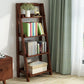 Modern Ladder Bookshelf Solid Wood Open Back Bookcase for Home