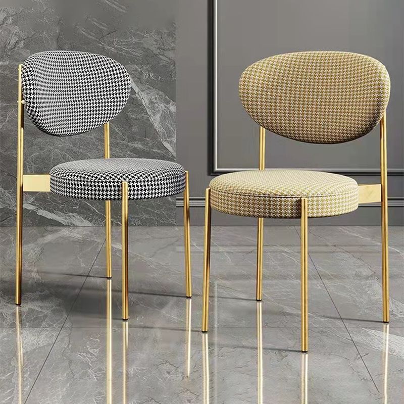 Glam Style Dining Room Chair Fabric Dining Side Chair for Indoor Clearhalo 'Dining Chairs' 'Dining Tables & Seating' 'dining_chair' 'furn' 'furn_dining_chair' 'Furniture' 'furniture_dining_chair' 'Kitchen & Dining Furniture' 1200x1200_1249cac8-e011-4c3a-9f19-b09af7d75a28