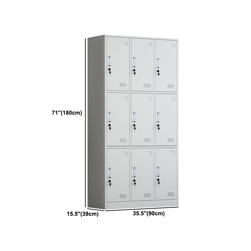 Metal Hinged Wardrobe Armoire Contemporary Wardrobe Cabinet for Home Clearhalo 'Armoires & Wardrobes' 'armoires_wardrobes' 'Bedroom Furniture' 'furn' 'furn_armoires_wardrobes' 'Furniture' 1200x1200_124b2917-8b3a-459a-b437-00449a8d0b16