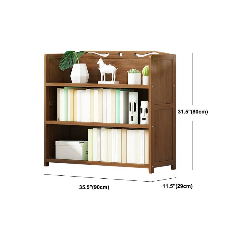 Modern Bamboo Shelf Bookcase Brown Closed Back Book Shelf for Study Room Clearhalo 'Bookcases' 'furn' 'furn_bookcases' 'Furniture' 'Office Furniture' 1200x1200_124ca961-7069-47bc-8784-4820b2e7dfb2