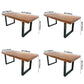 Metal Industrial Rectangle Indoor Table Solid Wood Top Table with Sled Base Clearhalo ' dining_table' 'Dining Tables & Seating' 'Dining Tables' 'furn' 'furn_dining_table' 'Furniture' 'furniture_dining_table' 'Kitchen & Dining Furniture' 'kitchen&dining_furn' 'kitchen' 'kitchen_dining_table' 1200x1200_124cbd95-db05-4201-8ab6-5e5f8807ed92