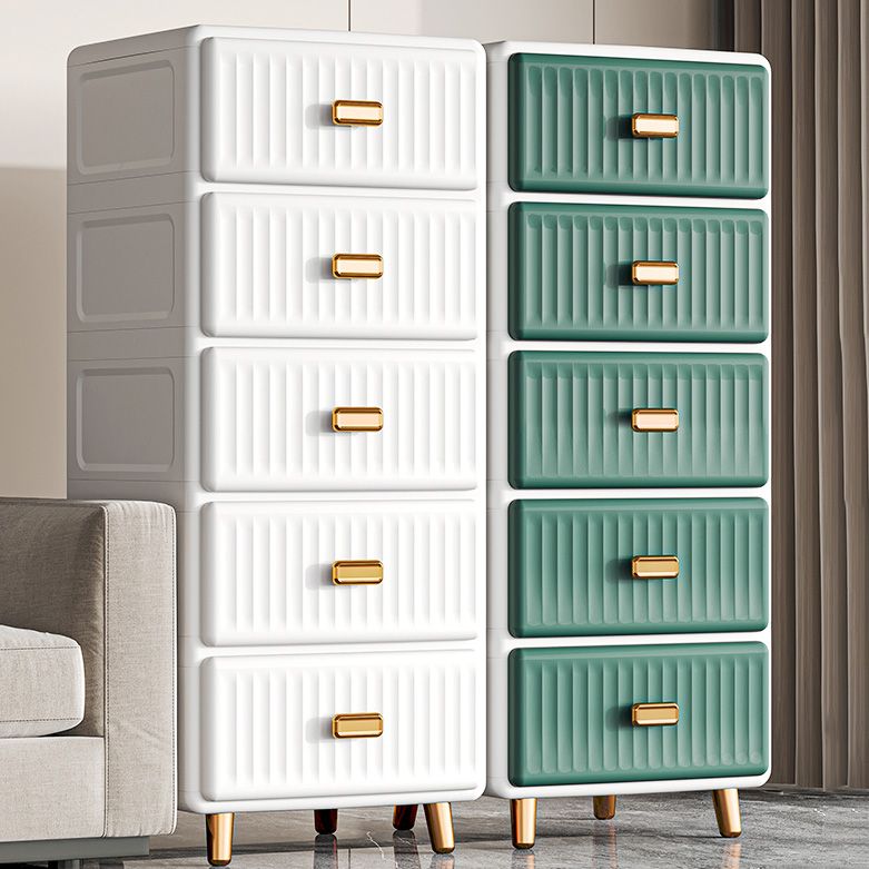 Cabinet de rangement en plastique mate en plastique armoire contemporaine avec des jambes métalliques
