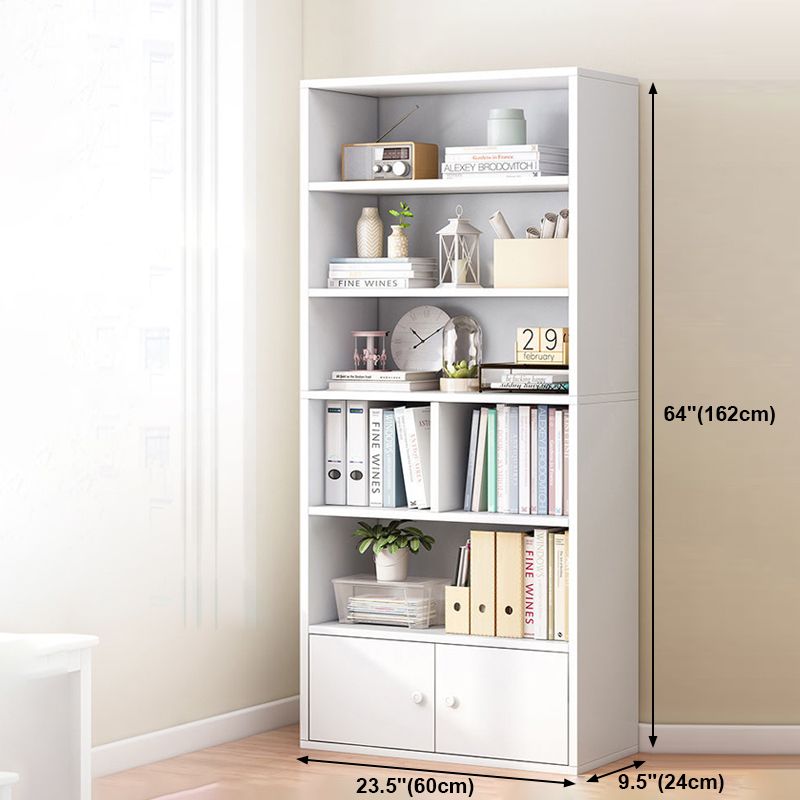 Manufactured Wood Standard Bookcase Contemporary Bookcase With Doors Clearhalo 'Bookcases' 'furn' 'furn_bookcases' 'Furniture' 'furniture_bookcases' 'kitchen' 'kitchen_bookcases' 'Living Room Furniture' 'Office Furniture' 1200x1200_124f11af-0af4-4518-a90d-62329ad2cea0