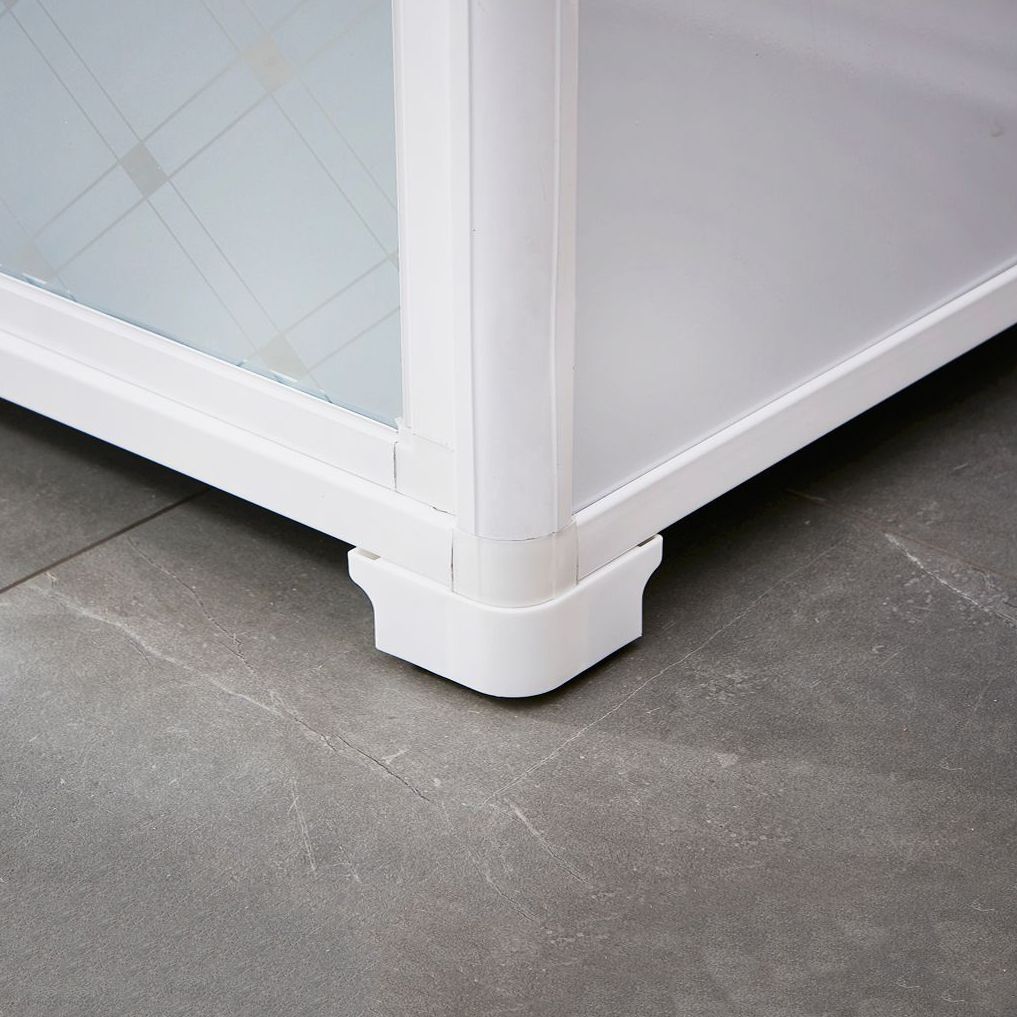 White Metal Contemporary Sideboard Cabinet Dining Room Sideboard Clearhalo 'buffet_sideboard' 'Buffets & Sideboards' 'furn' 'furn_buffet_sideboard' 'Furniture' 'furniture_buffet_sideboard' 'Kitchen & Dining Furniture' 1200x1200_124f1f93-60c5-4185-9da7-304a2d3af3aa