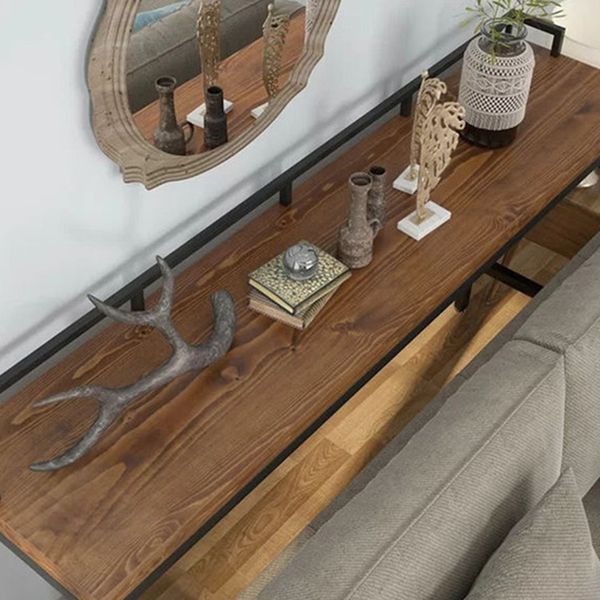 Tavolo da pranzo in legno in legno tavolo da pranzo industriale con base di cavalletto in nero