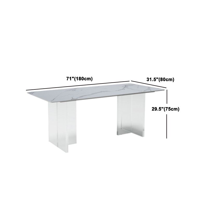 Modern Rectangle Sintered Stone Dining Table Set 1/4/5/6 Pieces Dining Set Clearhalo 'Dining Room Sets' 'Dining Tables & Seating' 'dining_room_set' 'furn' 'furn_dining_room_set' 'Furniture' 'Kitchen & Dining Furniture' 1200x1200_124f3bda-2d71-447f-bd18-8c2fca8a499a