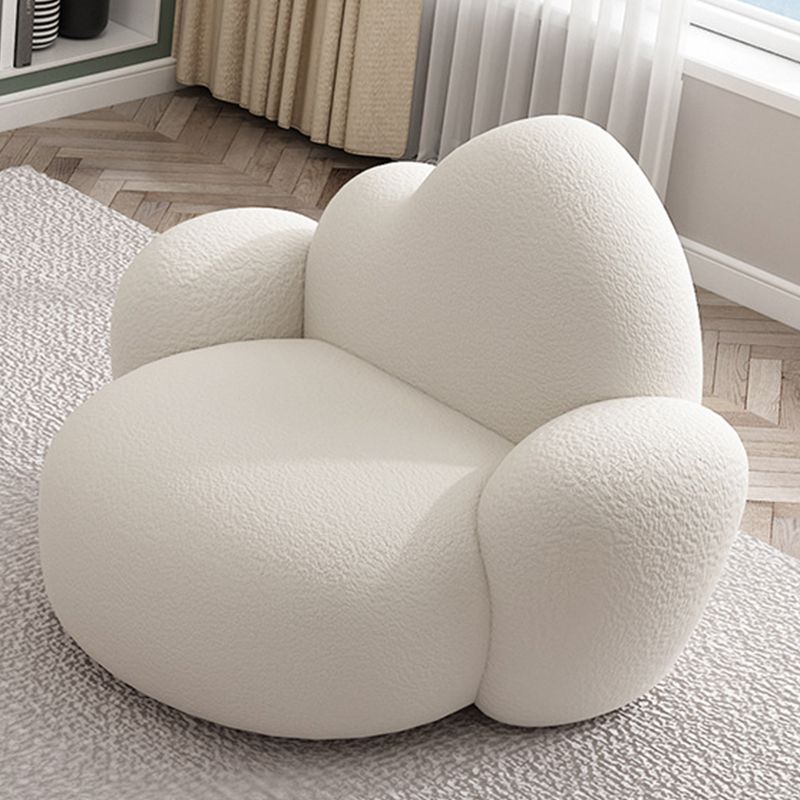 Divano curvo in lana bianca moderna di divano a braccio quadrato da 37,40 "per appartamento