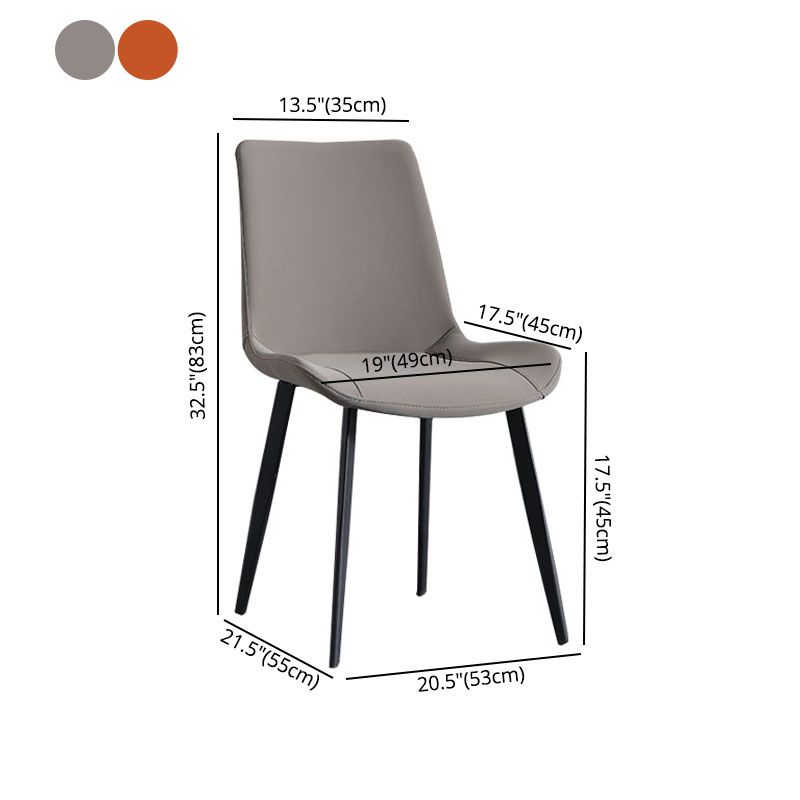 Contemporary Style Dining Chairs Kitchen Armless Side Chair with Metal Legs (Set of 2) Clearhalo ' kitchen&dining_furn' 'Dining Chairs' 'Dining Tables & Seating' 'dining_chair' 'furn' 'furn_dining_chair' 'Furniture' 'furniture_dining_chair' 'Kitchen & Dining Furniture' 'kitchen' 1200x1200_1250cf69-4466-4a98-942a-f786870a63cc