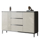 Buffet de style moderne buffet en bois d'ingénierie blanc avec 3 titres et 2 portes
