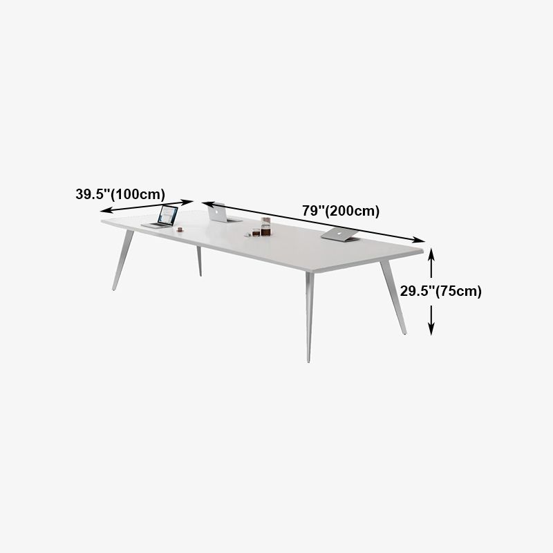 Contemporary Rectangle Dining Table Solid Wood Top Indoor Table with 4 Legs Clearhalo ' dining_table' 'Dining Tables & Seating' 'Dining Tables' 'furn' 'furn_dining_table' 'Furniture' 'furniture_dining_table' 'Kitchen & Dining Furniture' 'kitchen&dining_furn' 'kitchen' 'kitchen_dining_table' 1200x1200_12521a15-473f-42d5-b151-2657828756e7