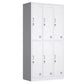 Contemporary Style Wardrobe Armoire Grey Steel Wardrobe Cabinet