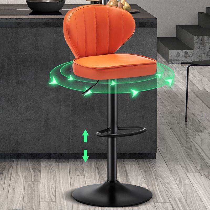 Home Swivel verstelbare hoogte Krukkruk Moderne matte afwerking Lederen barstool