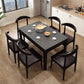 Mid-Century Sintered Stone Dining Table 4 Legs Solid Wood Base Rectangle Table for Home Clearhalo ' dining_table' 'Dining Tables & Seating' 'Dining Tables' 'furn' 'furn_dining_table' 'Furniture' 'furniture_dining_table' 'Kitchen & Dining Furniture' 'kitchen&dining_furn' 'kitchen' 'kitchen_dining_table' 1200x1200_1253a034-29ed-4eed-9c83-6432d8c3a23a