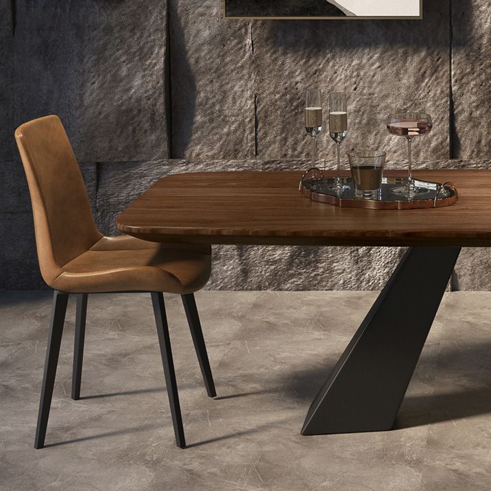 Rectangle Dining Table Industrial Style Double Pedestal Base Table for Dining Room Clearhalo ' dining_table' 'Dining Tables & Seating' 'Dining Tables' 'furn' 'furn_dining_table' 'Furniture' 'furniture_dining_table' 'Kitchen & Dining Furniture' 'kitchen&dining_furn' 'kitchen' 'kitchen_dining_table' 1200x1200_1253c11d-158f-4df8-942d-4b26017a64ab