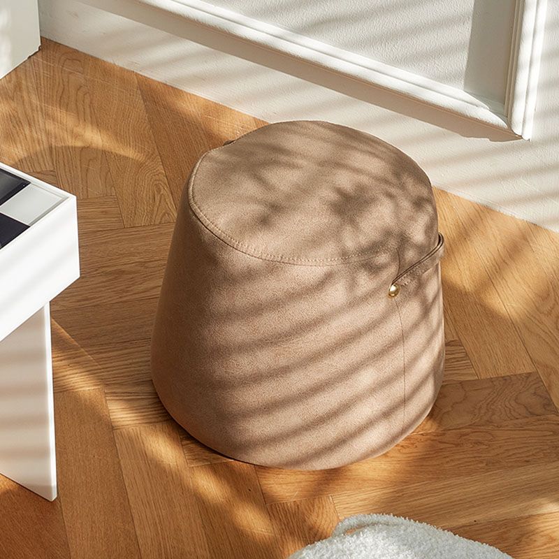 Solid Color Fabric Standard Stool Modern Style Simple Round Stool Clearhalo 'furn' 'furn_ottomans_poufs' 'Furniture' 'Living Room Furniture' 'Ottomans & Poufs' 'ottomans_poufs' 1200x1200_12558ddd-50b4-4c08-aa9d-c5f32d9ea65d