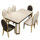 Metal Traditional Luxury Rectangular Dining Table Sintered Stone Table with Legs Clearhalo ' dining_table' 'Dining Tables & Seating' 'Dining Tables' 'furn' 'furn_dining_table' 'Furniture' 'furniture_dining_table' 'Kitchen & Dining Furniture' 'kitchen&dining_furn' 'kitchen' 'kitchen_dining_table' 1200x1200_1256958f-8eee-46de-ae8a-21eec503dc6b