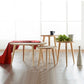 Dia 15.75" Wood Round End Table Natural Nordic 3 Legs Side Table