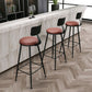 Modern Backrest Counter Stool Iron Cafe Bar Stool with Leather Cushion and Pedal Clearhalo 'Bar Furniture' 'Bar Stools' 'bar_stools' 'furn' 'furn_bar_stools' 'Furniture' 'furniture_bar_stools' 'Kitchen & Dining Furniture' 1200x1200_125788cc-b359-4cbd-8630-390bfe126187
